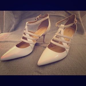 New White Patent Leather Pumps